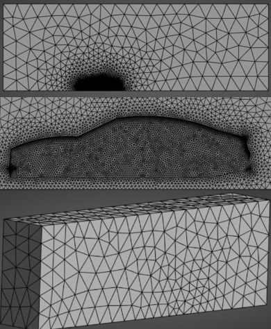 Mesh model created to create simulation conditions