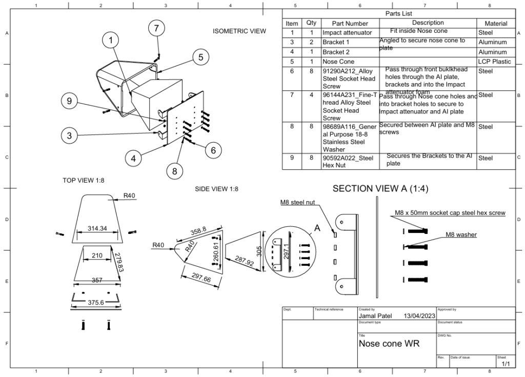 Nose Cone assembly